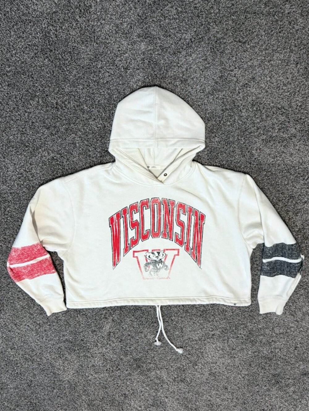 '47 University of Wisconsin Badgers Cropped Hoodie Women's L Collegiate